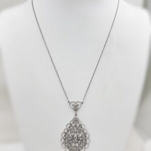 Collier or blanc 18k 7.44 grs Diamants 0.76 cts